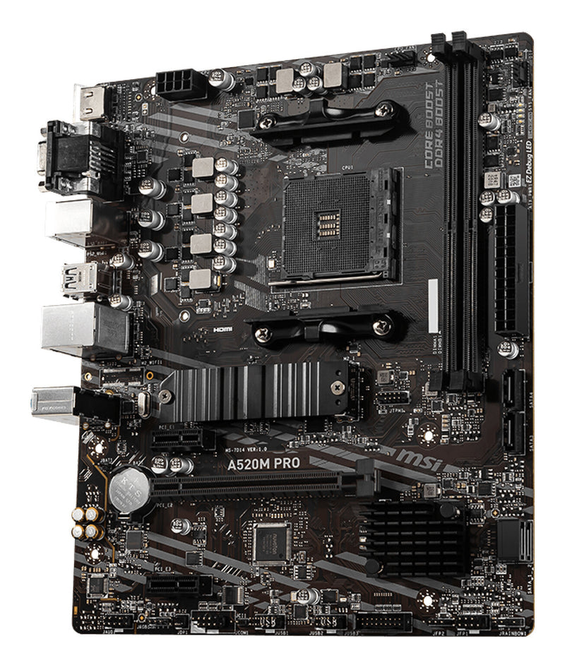 MSI A520M PRO motherboard AMD A520 Socket AM4 micro ATX