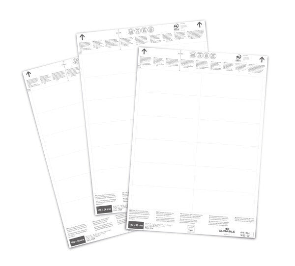 Durable 102202 self-adhesive label Rectangle White 240