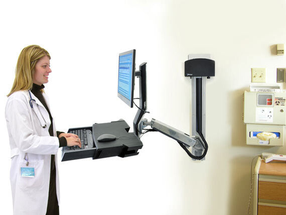 Shop Styleview Ergotron StyleView Sit-Stand Combo System with Worksurface 61 cm (24 ...
