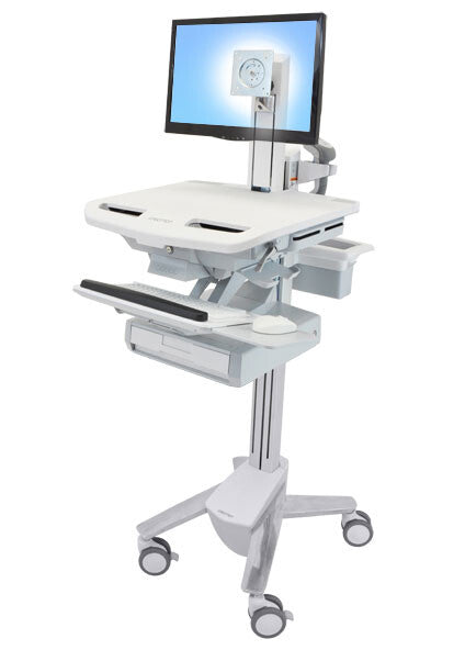 Ergotron StyleView Aluminium, Grey, White Flat panel Multimedia cart