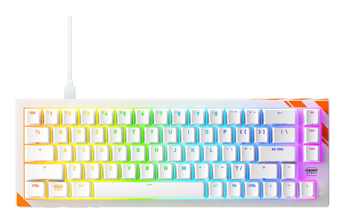 CHERRY K5 PRO TMR COMPACT keyboard Gaming USB QWERTY US English Orange, White - image 5