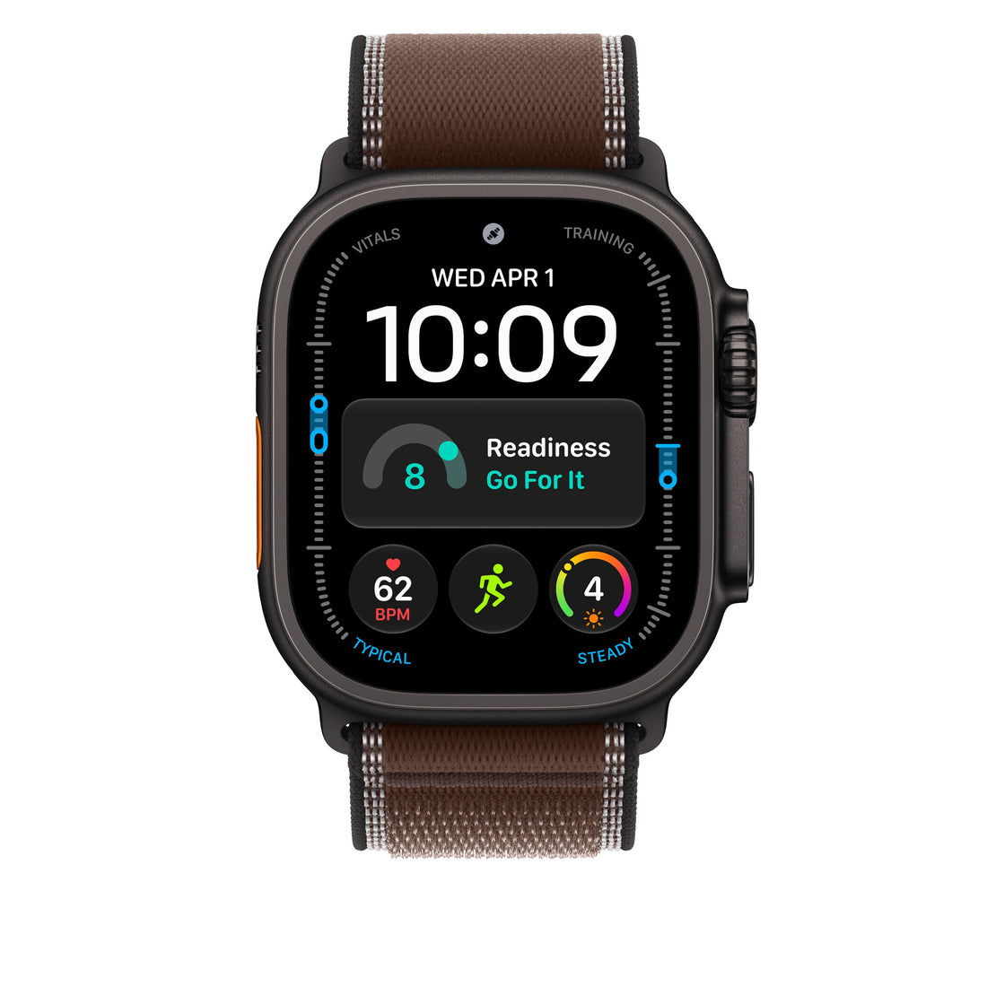 Apple 49mm Dark Umber Trail Loop - M/L - Black Titanium Finish - image 3
