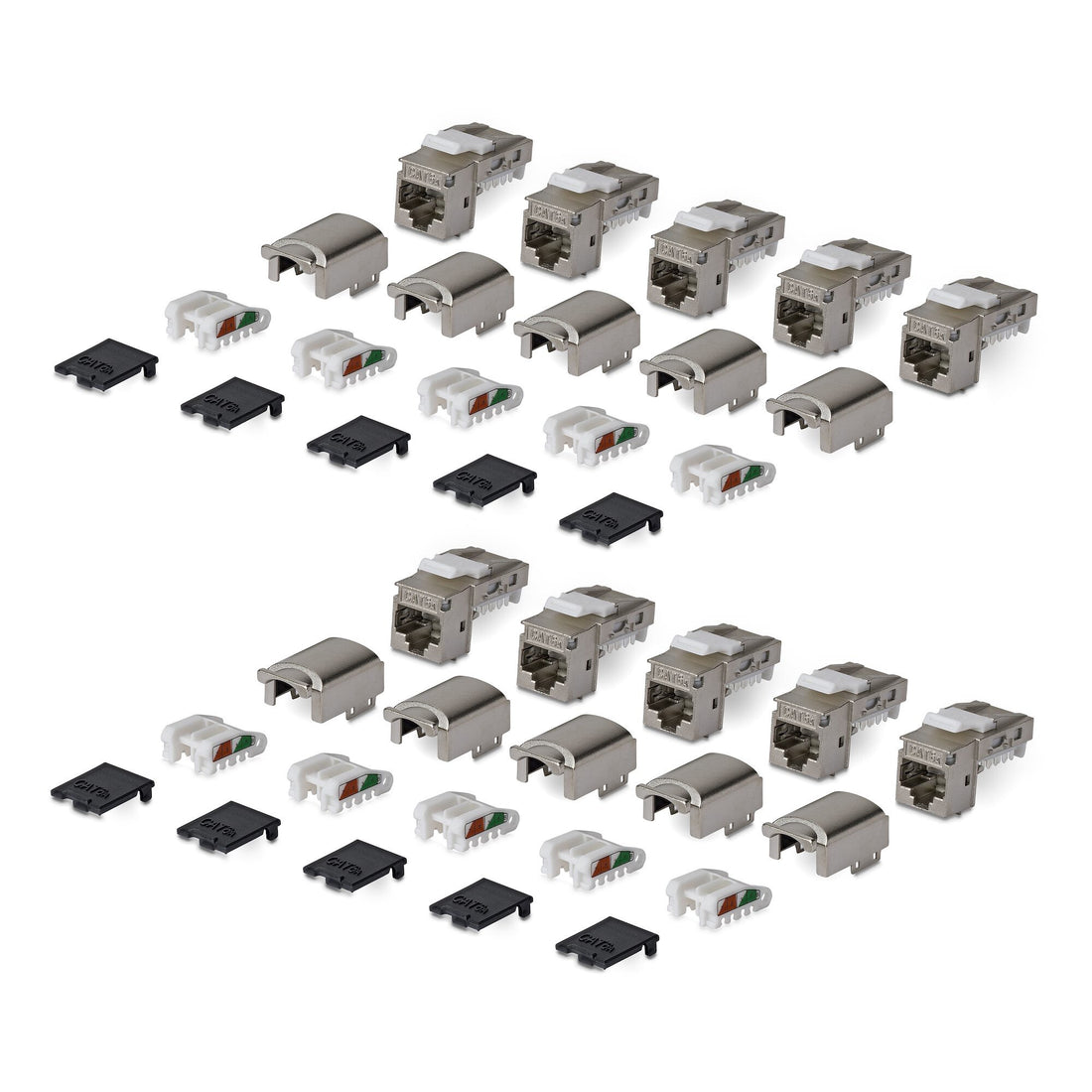 StarTech.com Shielded Cat6a Keystone Jack, 10-Pack RJ45 Ethernet Keystone Jacks, STP Cat6a Wall Jack - image 6