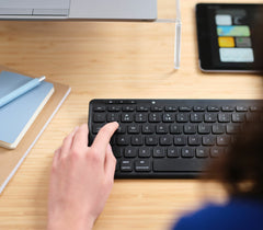 Trust Lyra keyboard Office USB + RF Wireless + Bluetooth QWERTY UK English Black