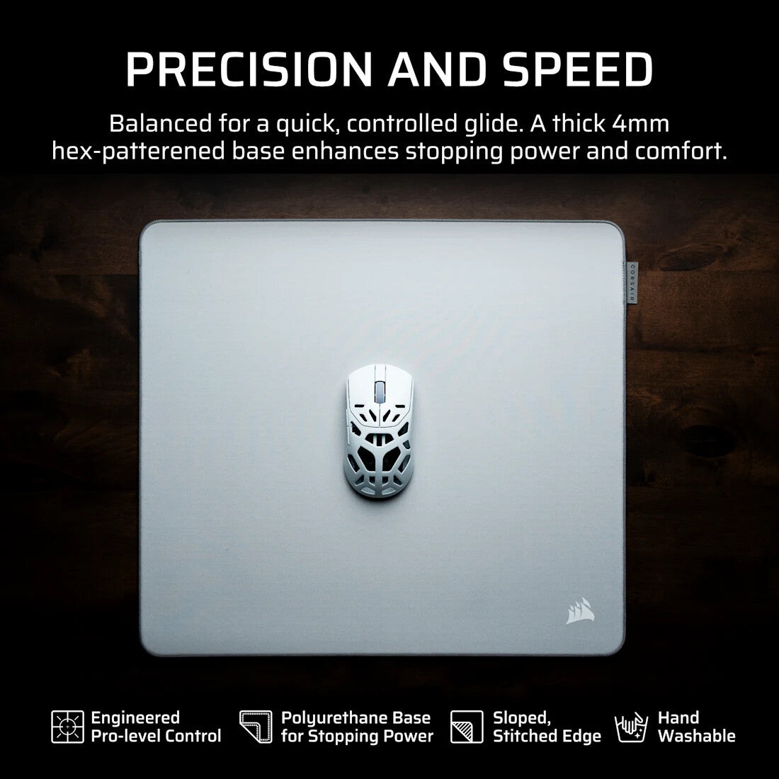 Corsair MM PRO Control Medium Esports-Tuned Cloth Mouse Pad - Gray - image 2