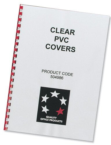 5Star 916345 binding cover A4 PVC Transparent 100