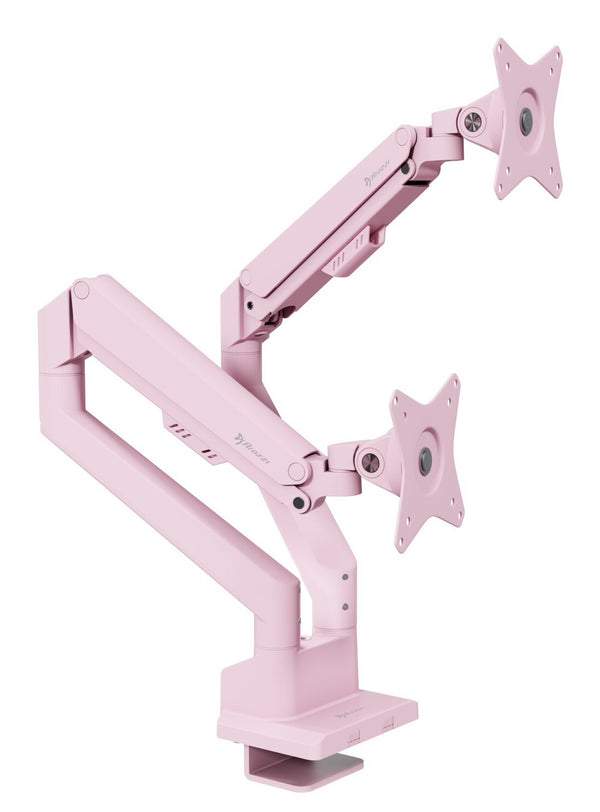 Arozzi Alzare Neo Duo Gas Spring Monitor Mount - Pink