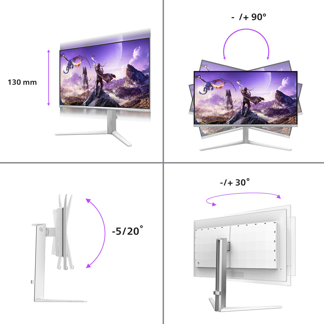 Philips Evnia 6000 32M2N6901A/00 computer monitor 31.5" 3840 x 2160 pixels 4K Ultra HD QD-OLED White - image 4