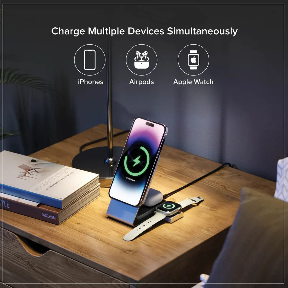 ALOGIC Matrix+ 3-in-1 Magnetic Charging Dock with Apple Watch Charger for iPhone 16-12 , Apple Watch, Airpods - image 4