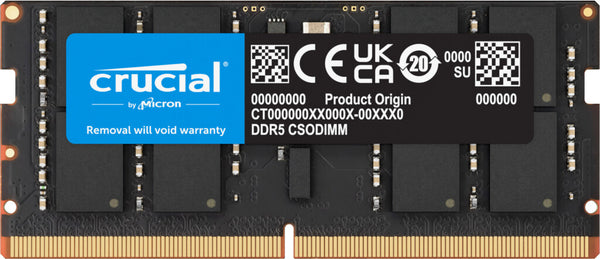 Crucial CT32G64C52CS5 memory module 32 GB 1 x 32 GB DDR5 6400 MT/s 262-pin SO-DIMM