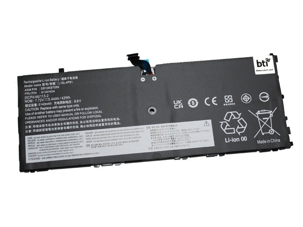 BTI SK10K97599 compatible 42Wh 3-cell battery for LENOVO THINKPAD X1 TABLET G3