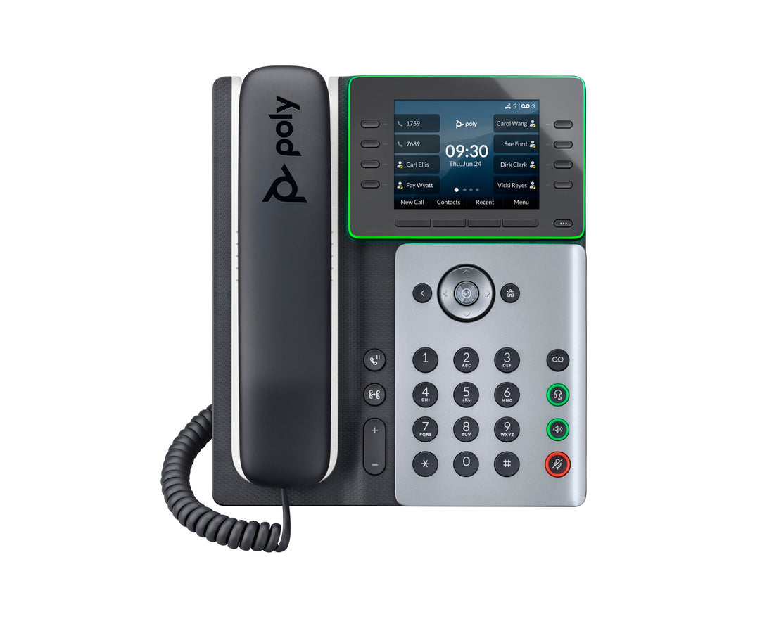 Poly Edge E350 IP Phone and PoE-enabled