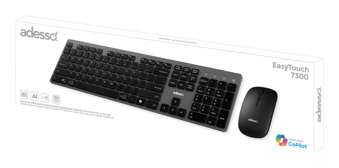 Adesso WKB-7300CB keyboard Mouse included Office RF Wireless QWERTY UK English Black - image 8