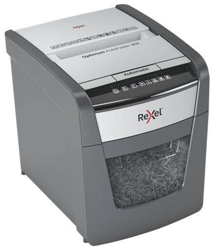 Rexel Optimum AutoFeed+ 50X paper shredder Cross shredding 55 dB 22 cm Black, Silver - image 3