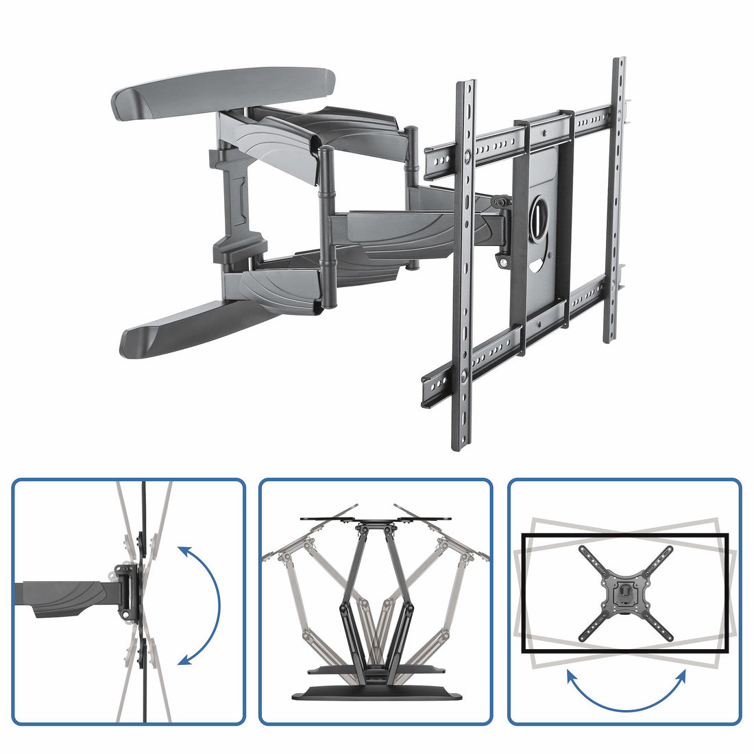 StarTech.com TV Wall Mount supports up to 70 inch VESA Displays - Low Profile Full Motion Universal TV Flat - image 3