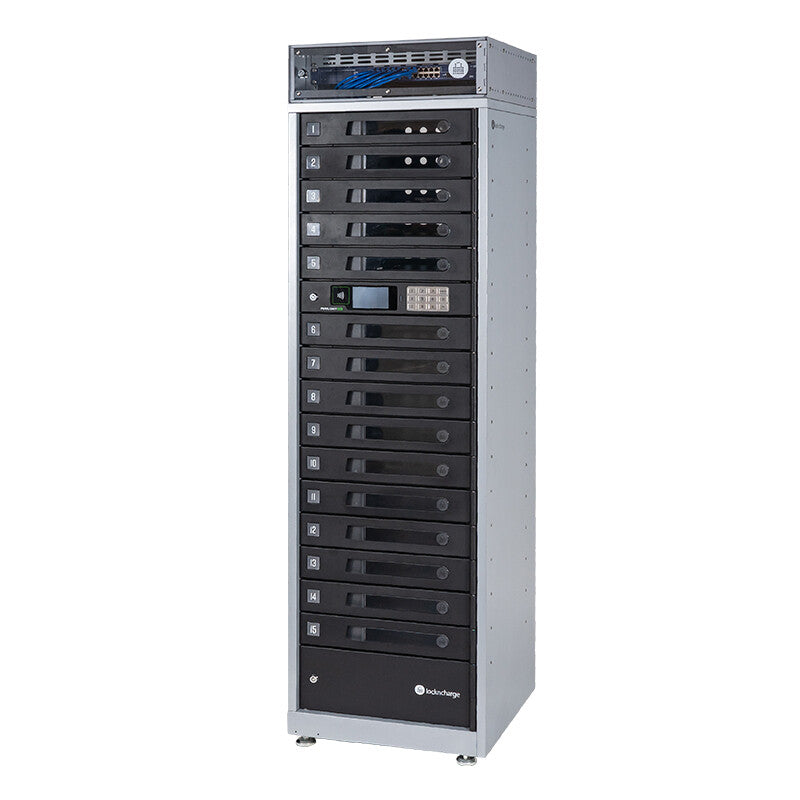 LocknCharge FUYL Tower 15 Pro Portable device management cabinet Black, Metallic