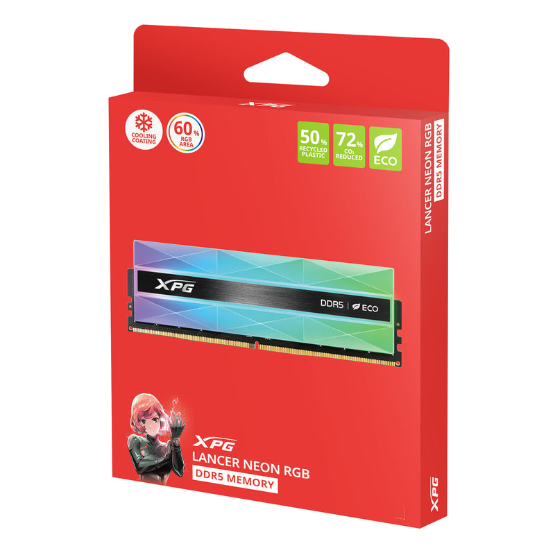 XPG LANCER RGB DDR5 memory module 32 GB 2 x 16 GB 6000 MHz ECC