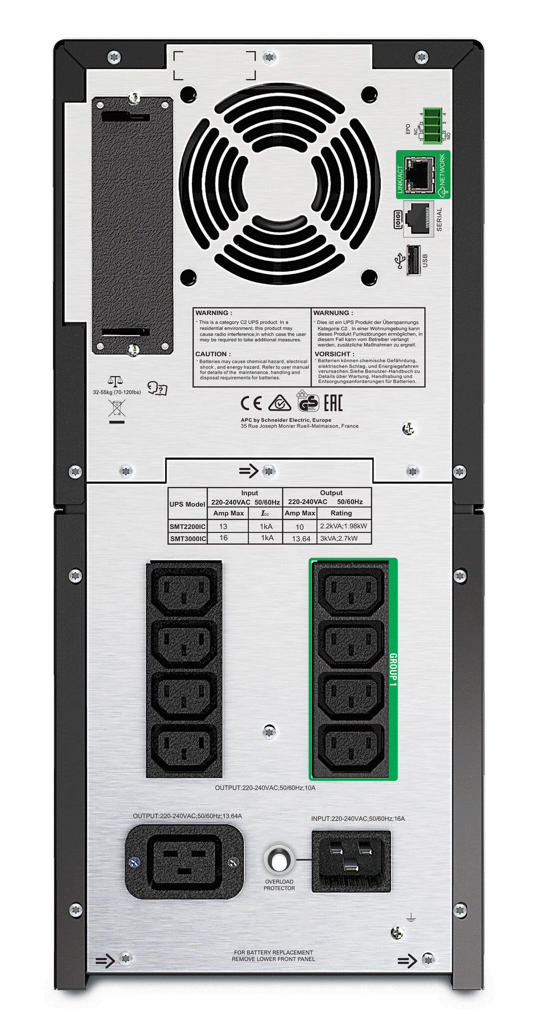 APC Smart-UPS SMT2200IC - 8x C13, 1x C19, USB, SmartConnect, 2200VA - image 2