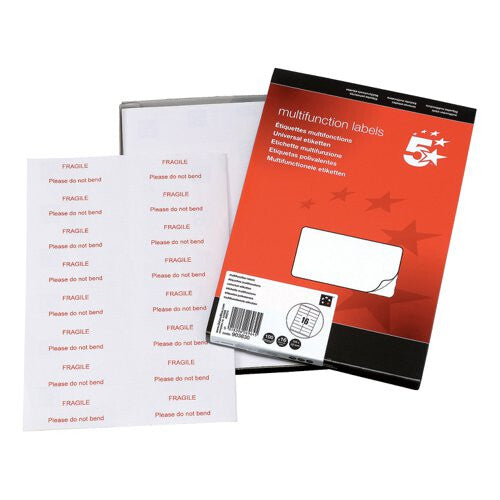 5Star 903830 self-adhesive label Rectangle Permanent White 1600 - image 2