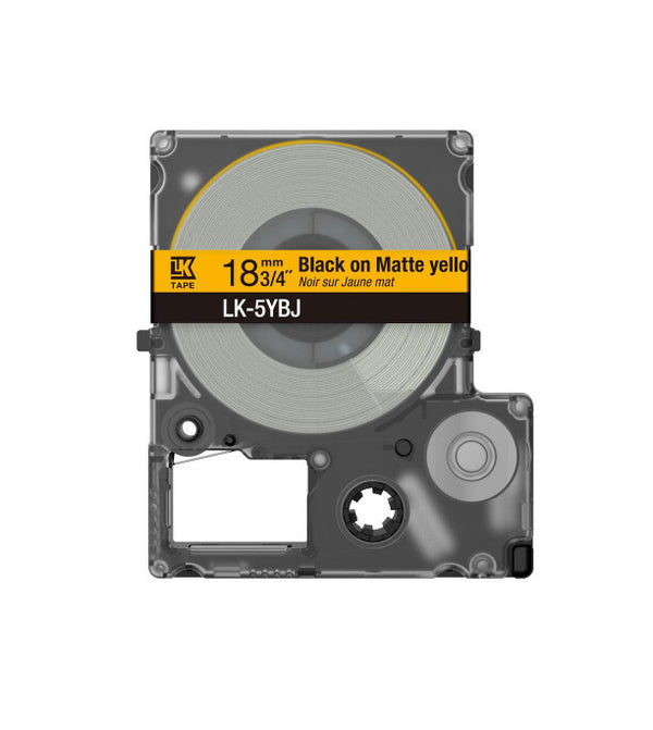 Epson Matte Tape – Yellow/Black 12mm(8m) – LK-4YBJ