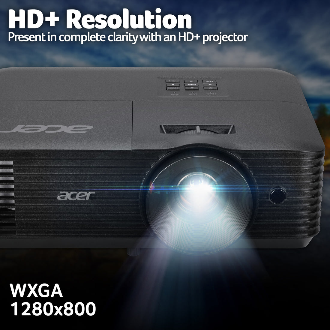 Acer X1328 DLP Projector, WXGA (1280×800), 5000 ANSI Lumens - image 3