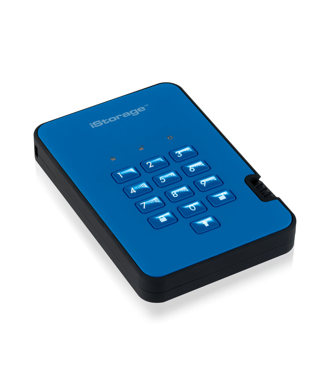 iStorage diskAshur² SSD 256GB Blue | Secure Portable Solid State Drive |AES-XTS 256-bit Hardware Encryption | PIN protected | OS & Platform Independent | TAA Compliant |Brute force hack defence | Dust/Water Resistant
