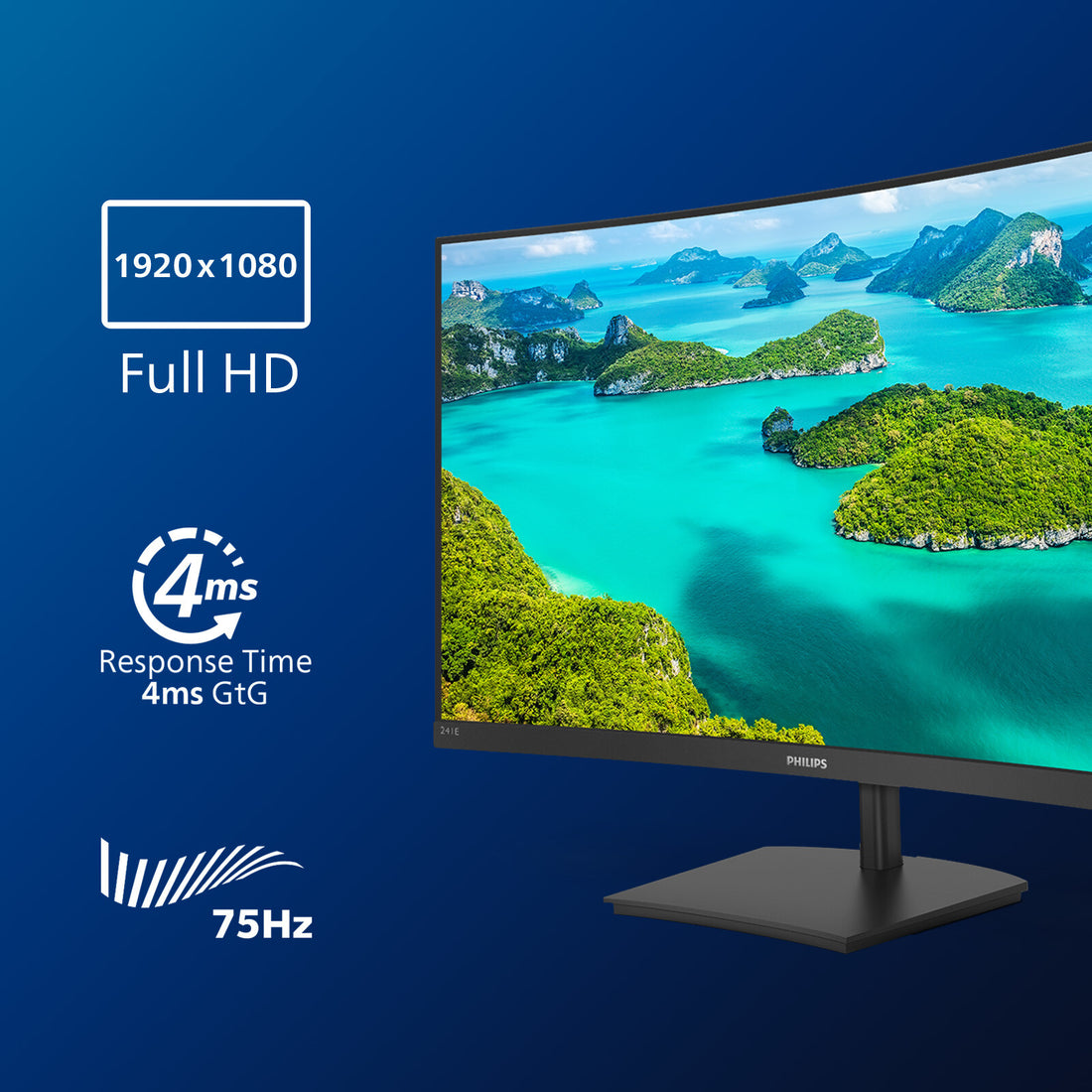 Philips E Line 241E1SC/00 computer monitor 23.6" 1920 x 1080 pixels Full HD LED Black - image 8