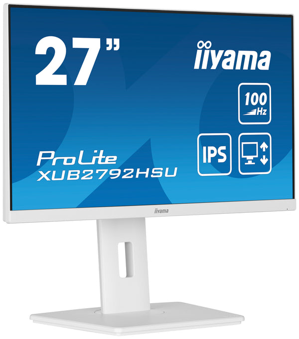 iiyama ProLite 27" Full HD Monitor, White (XUB2792HSU-W6)