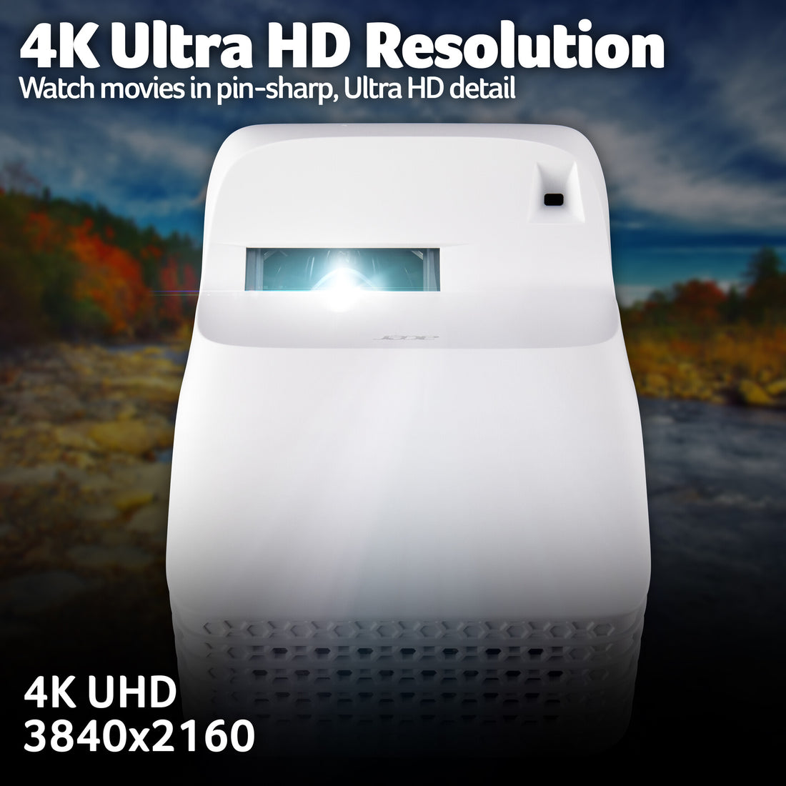 Acer HL1810U ultra-short throw projector - 4K Ultra HD, RGB laser, 2,800 RGB laser lm - image 3