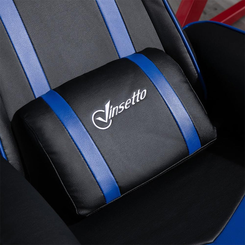 Vinsetto Gaming Chair and Footrest Set - Black/Blue