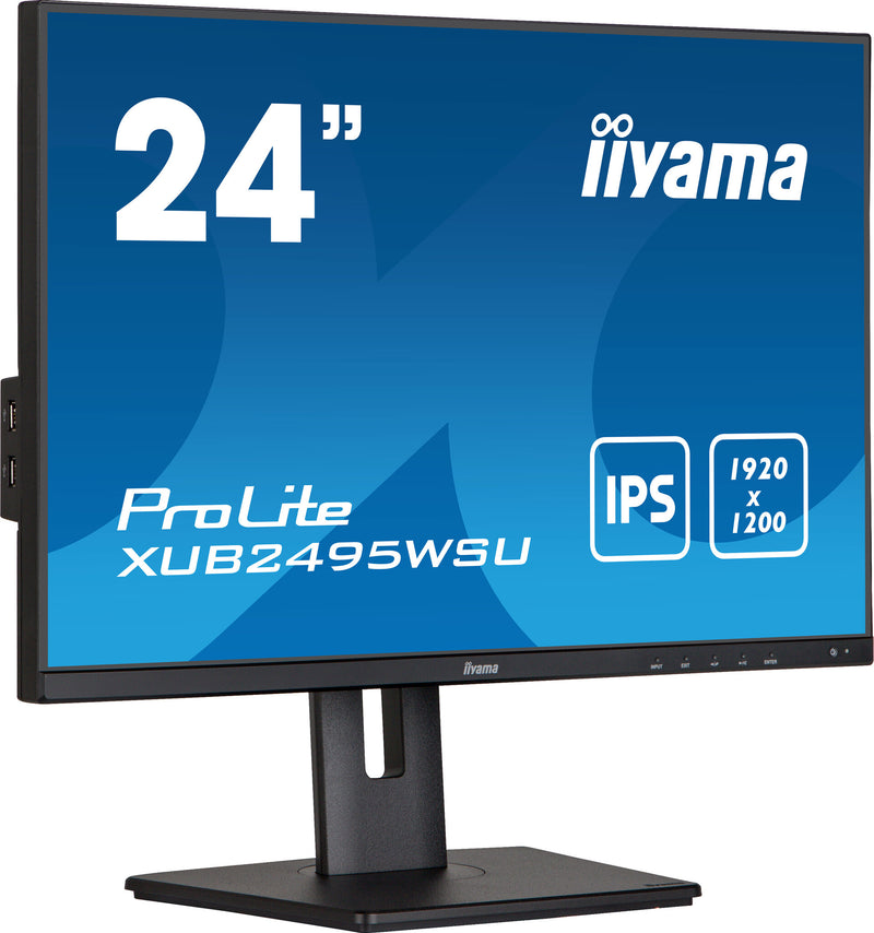 iiyama ProLite XUB2495WSU-B5 computer monitor 61.2 cm (24.1") 1920 x 1200 pixels WUXGA LCD Black
