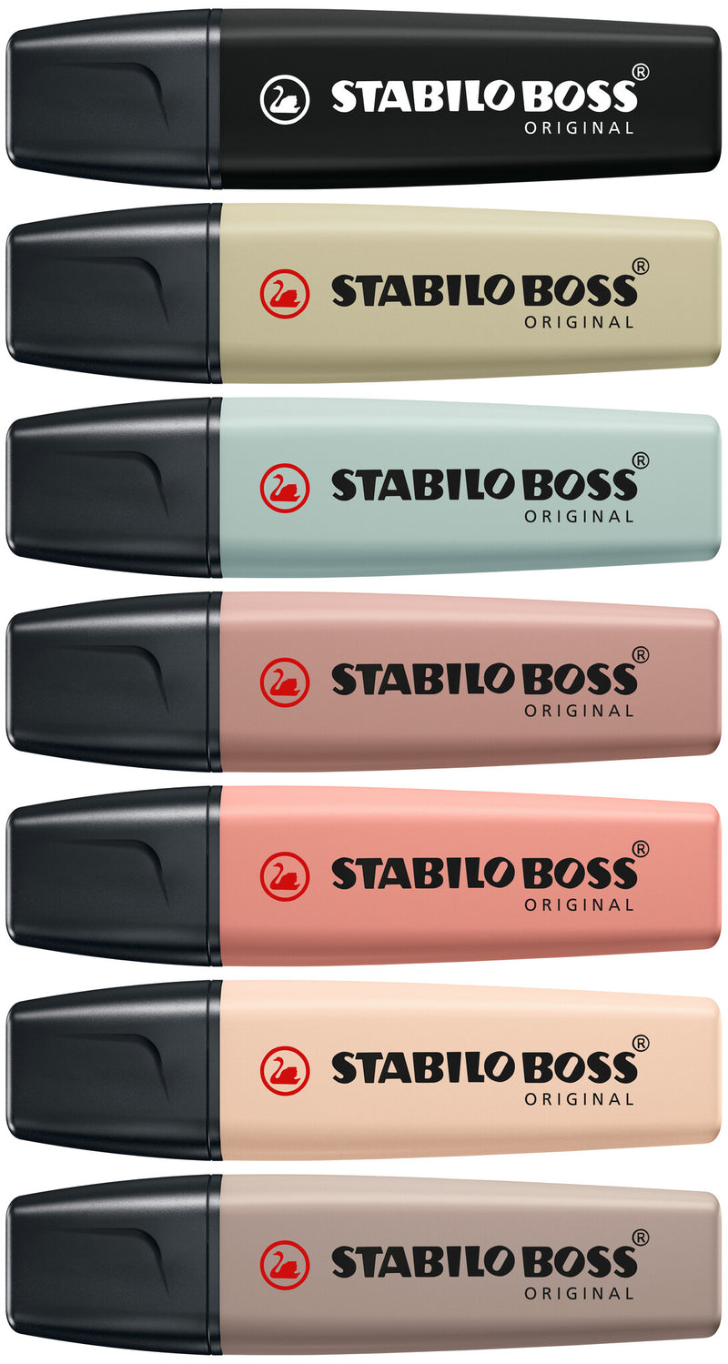 STABILO BOSS NatureColors marker 6 pc(s) Chisel tip Black, Bronze, Green, Grey, Light Green