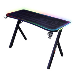 X Rocker Lumio XL Gaming Desk with 3 Sided app-controlled LED Lighting - Black