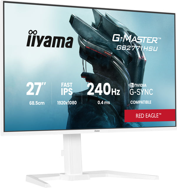 iiyama G-MASTER 27" Full HD 240Hz Monitor, White (GB2771HSU-W1)