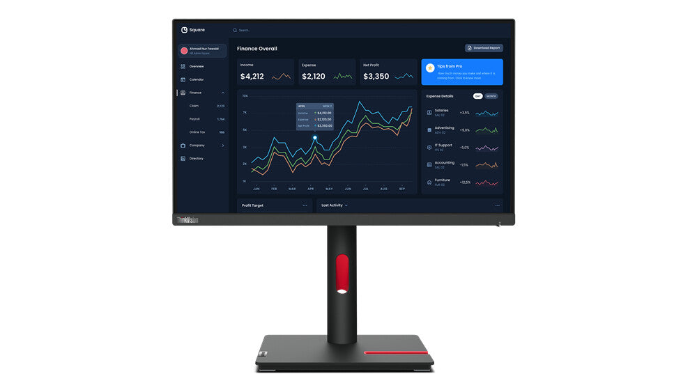 Lenovo ThinkVision T22i-30 computer monitor 21.5" 1920 x 1080 pixels Full HD LED Black - image 3