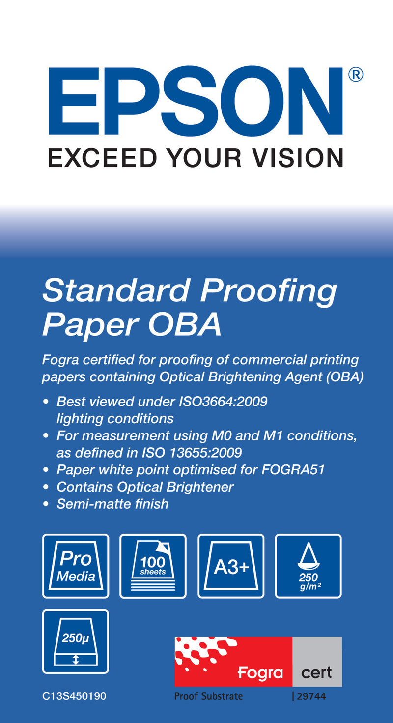 Epson Standard Proofing Paper OBA DIN A3+ 100 Sh