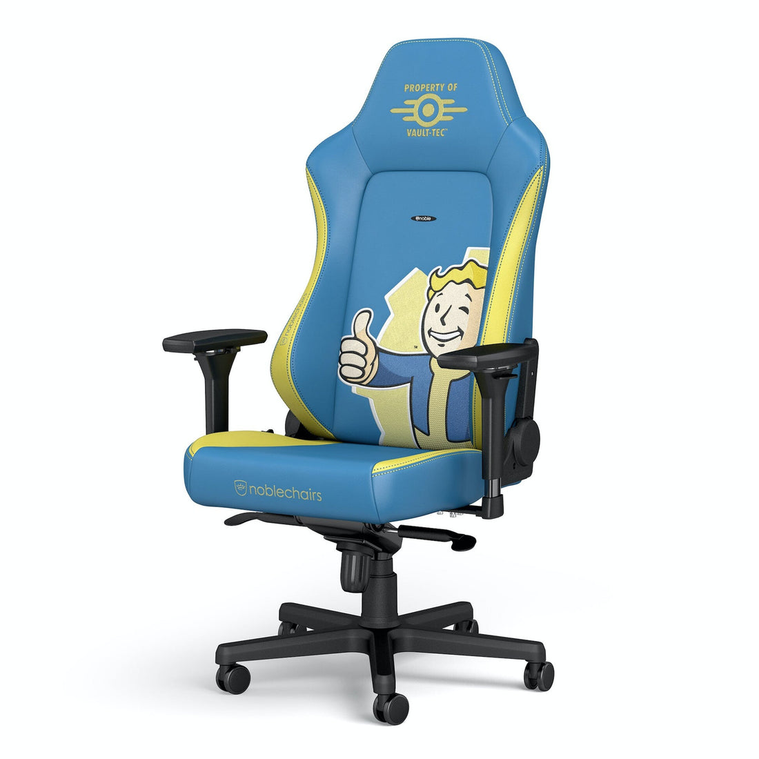 noblechairs HERO Gaming Chair - Fallout Vault-Tec Edition - Blue/Yellow - image 2