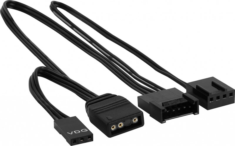 Aerocool ASTRO24 Dual Fan PC 12cm ARGB LED Antivibration Support Black