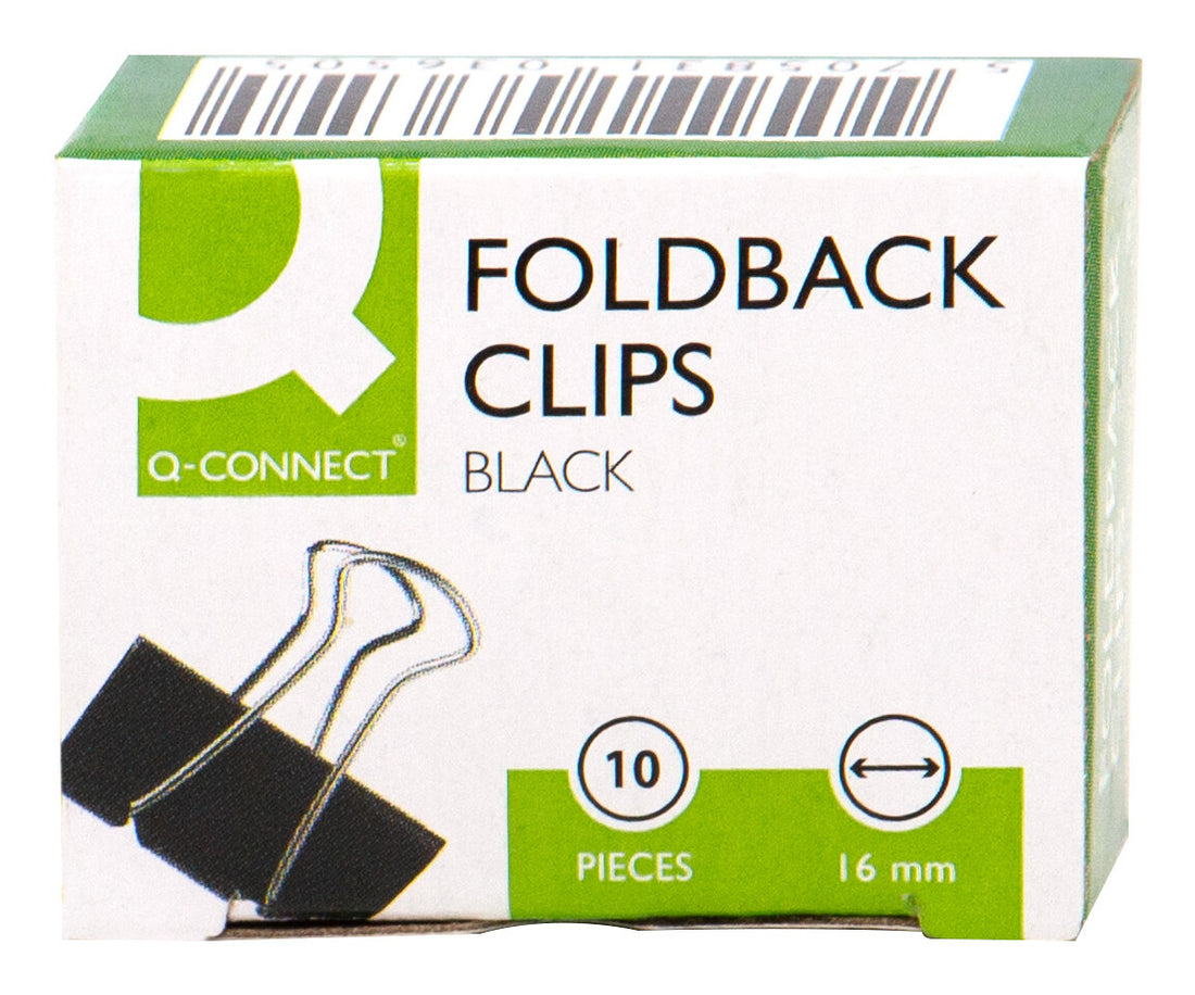 Q-CONNECT Foldback Clips, 16mm – Black - image 3