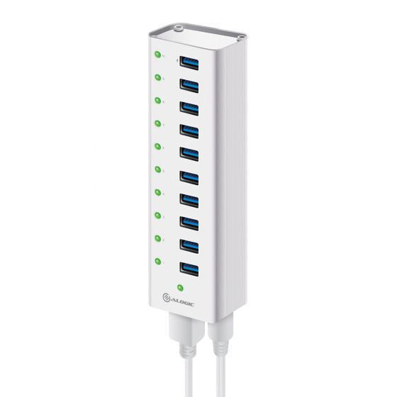 ALOGIC 10 Port USB Hub with USB Charging -Includes Power Adapter - Prime Series