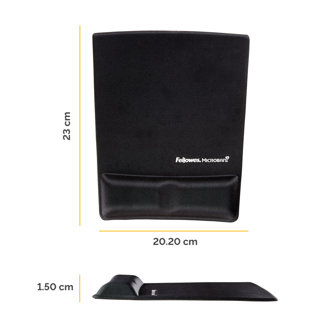 Fellowes Mouse Mat Wrist Support - Health-V Mouse Pad with Antibacterial Protection - Ergonomic Mouse Mat for - image 2