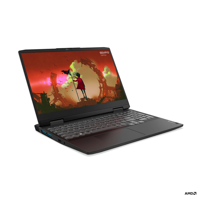 Lenovo IdeaPad Gaming 3 15ARH7 AMD Ryzen™ 5 6600H Laptop 39.6 cm (15.6") Full HD 8 GB DDR5-SDRAM 512 GB SSD NVIDIA GeForce RTX 3050 Ti Wi-Fi 6 (802.11ax) Windows 11 Home UK English Grey