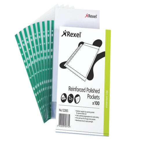 Rexel Reinforced Top Opening Pockets (100) - image 2