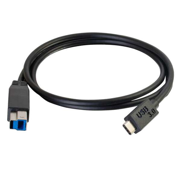 C2G 1m USB 3.1 Gen 1 USB Type C to USB B Cable M/M – USB C Cable Black - image 3