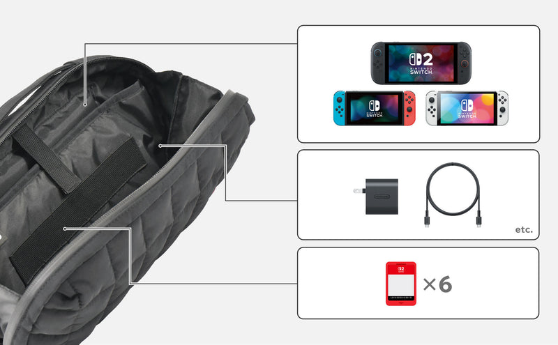 Hori Puff Pouch (Black) for Nintendo Switch 2