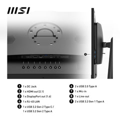 MSI Pro AP242P 14M Intel Core i5 14400 All in One PC Barebone, 23.8