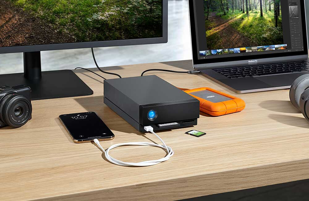 LaCie 1big Dock external hard drive 8 TB 7200 RPM 3.5" USB Type-A 3.2 Gen 1 (3.1 Gen 1) Black
