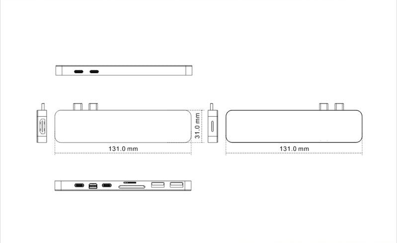 HYPER HyperDrive PRO 8-in-2 Hub for USB-C MacBook Pro