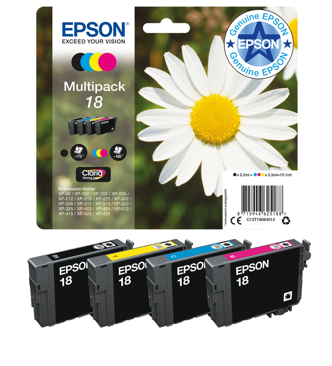 Epson Daisy 18 Claria Home Single Magenta Ink - image 2