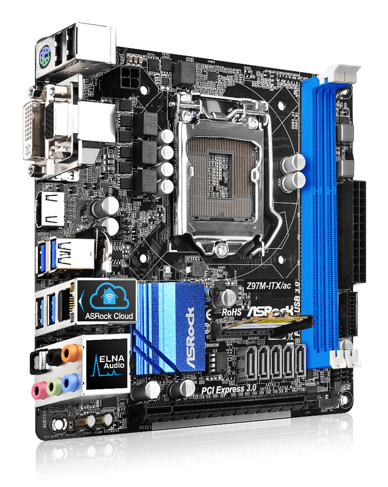 Asrock Z97M-ITX/ac Intel® Z97 LGA 1150 (Socket H3) mini ITX